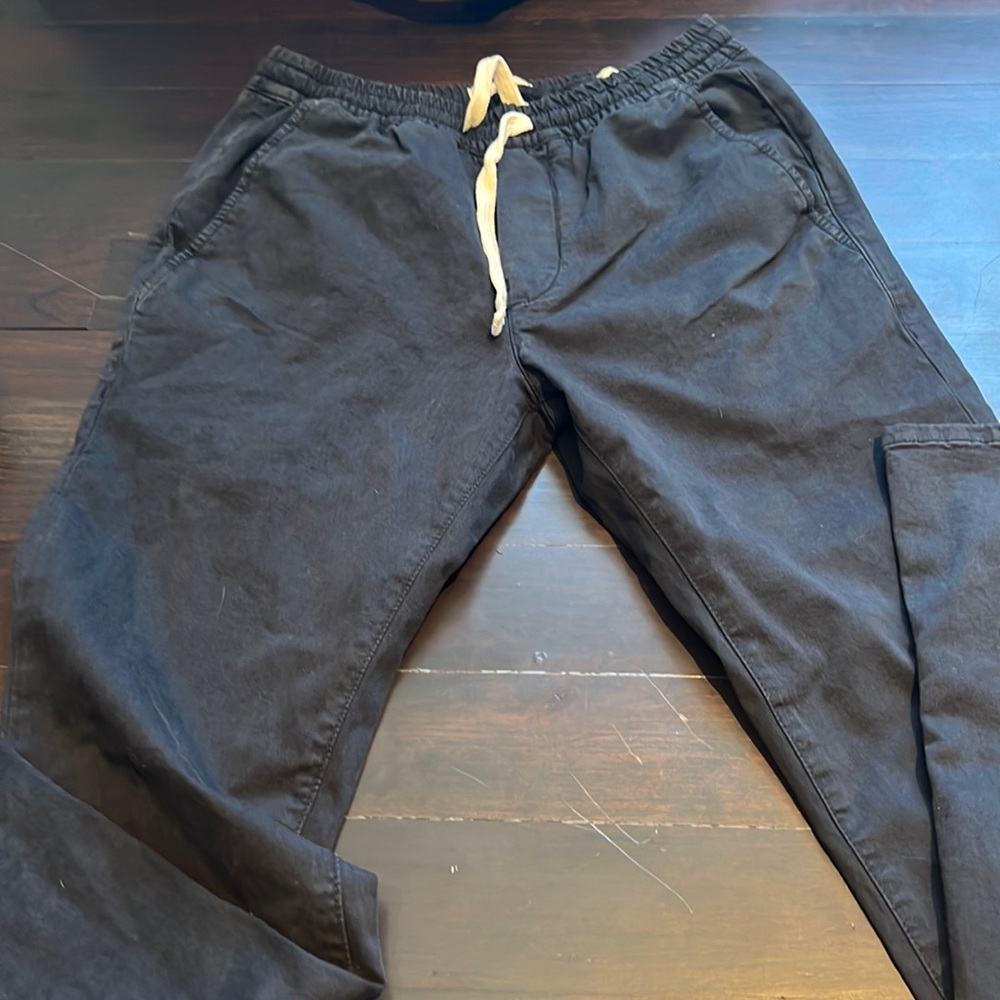 Mens washed black Saturday pant slim fit